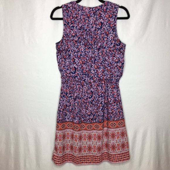 Gap floral print pintucked sleeveless dress H2 - Picture 3 of 5